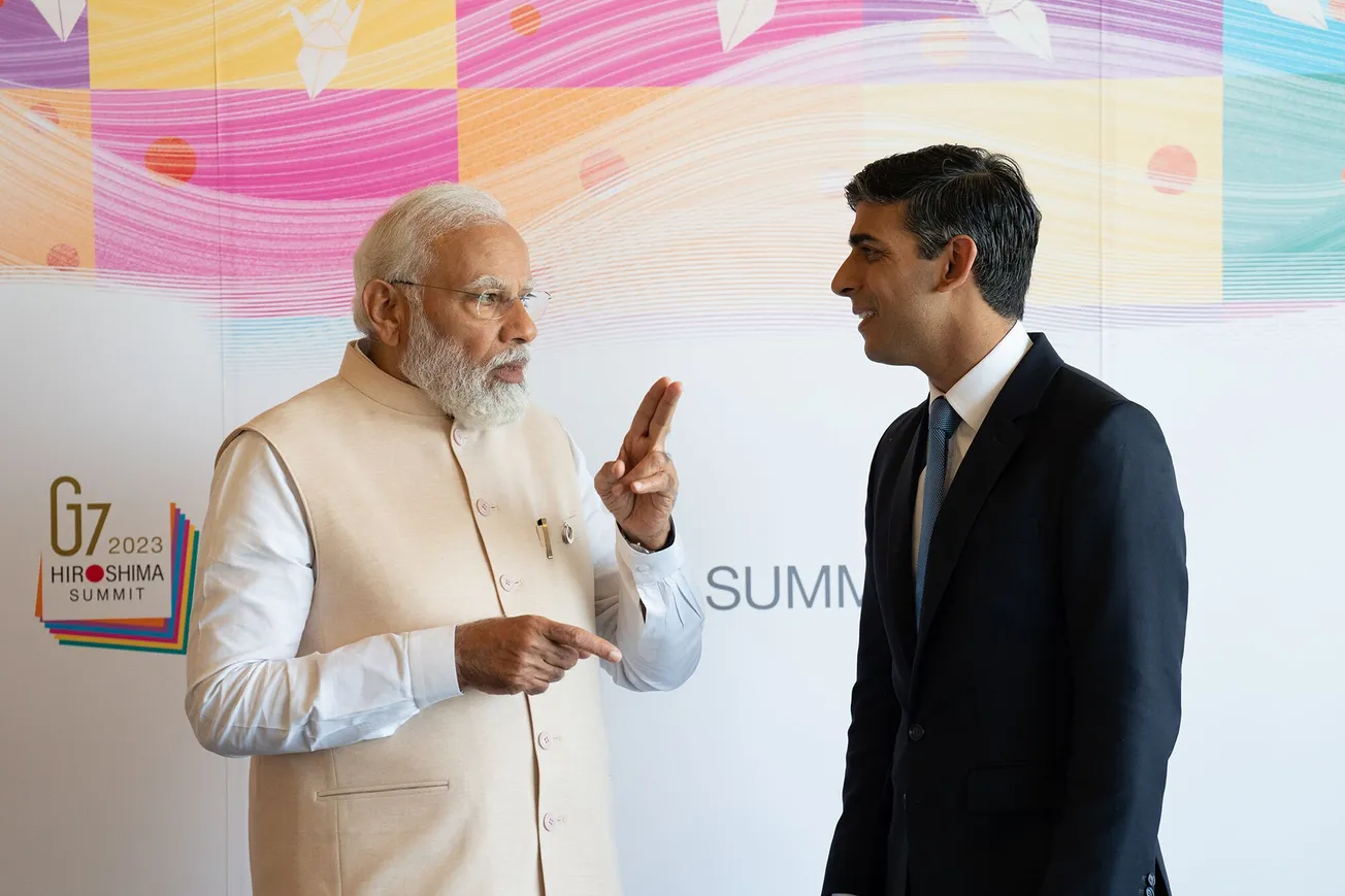 Narendra Modi and Rishi Sunak